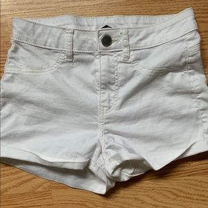 H&M white denim shorts
